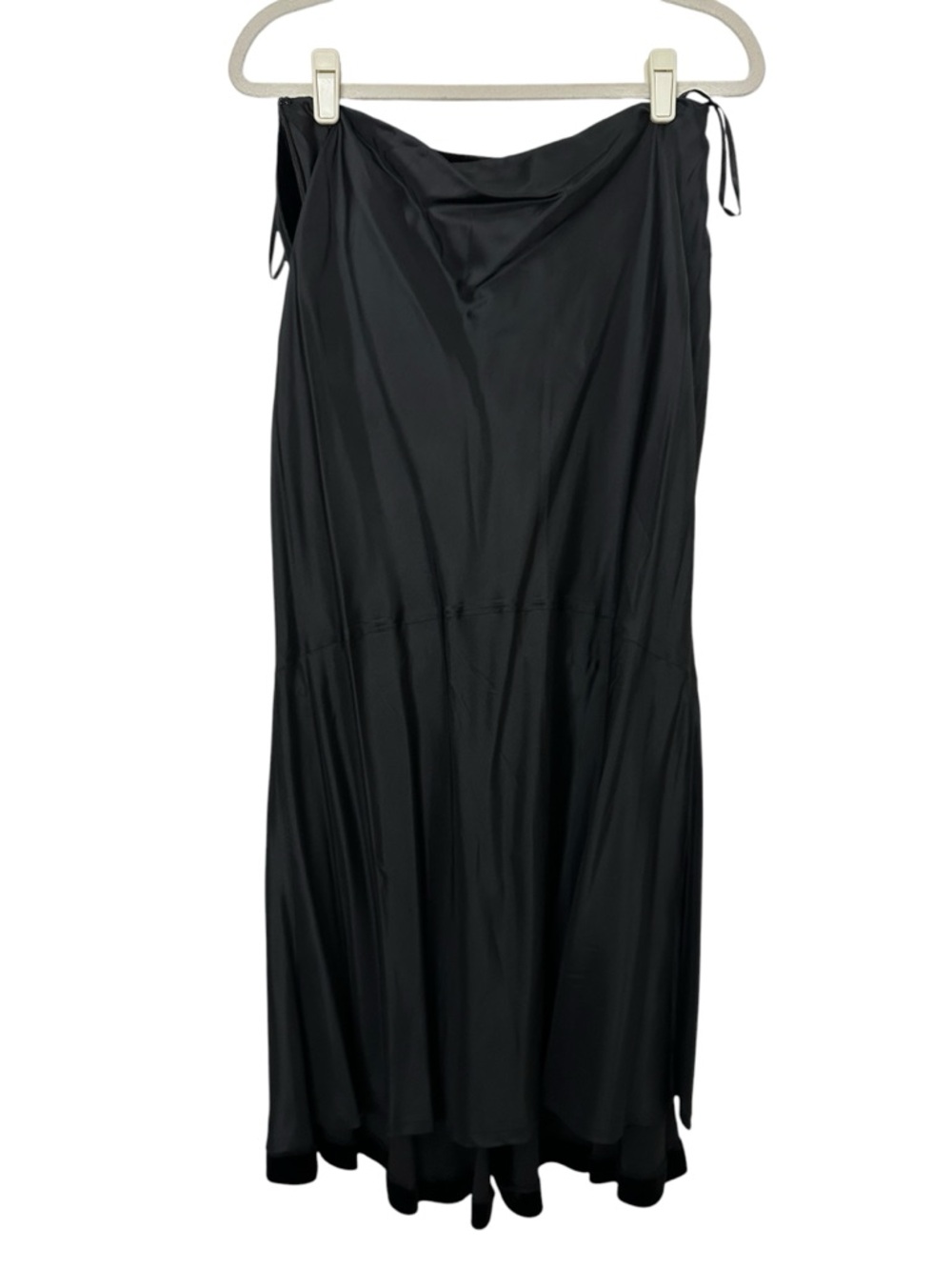Ralph Lauren Black Velvet Y2K‎ Long Skirt Size 10 Classic Old Money Trumpet - Picture 10 of 11